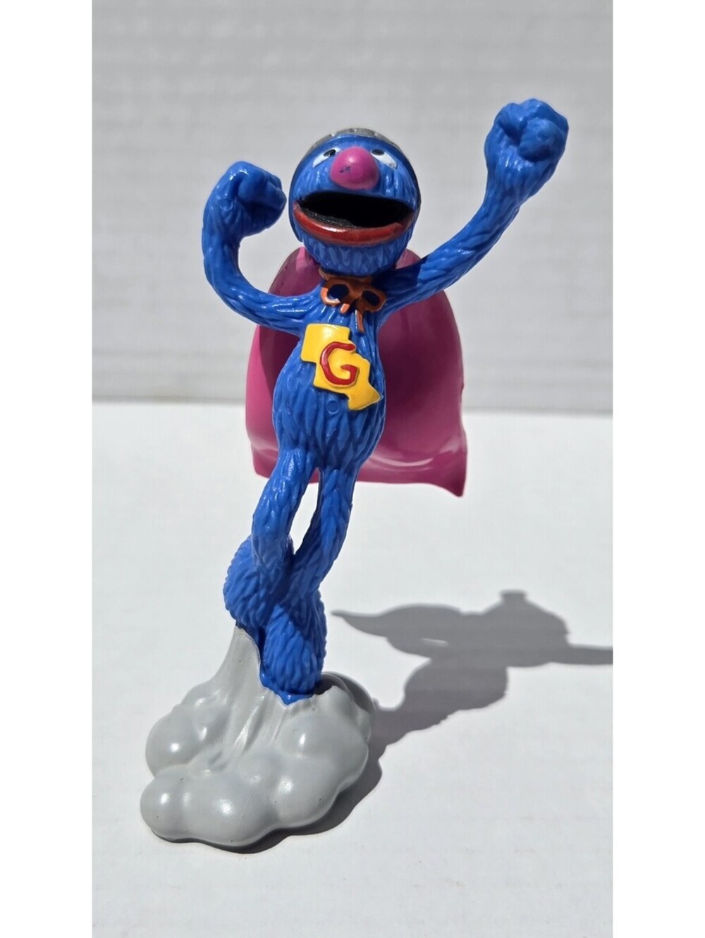 Applause Sesame Street Vintage 1989 4" PVC Plastic Super Grover Figure